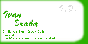 ivan droba business card